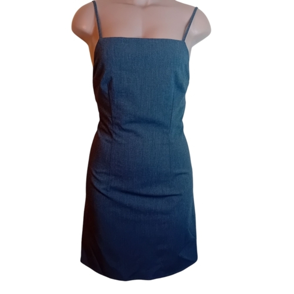 New NWT H&M Divided Sheath Texture Mini Dress Business Casual Adjustable Strap S